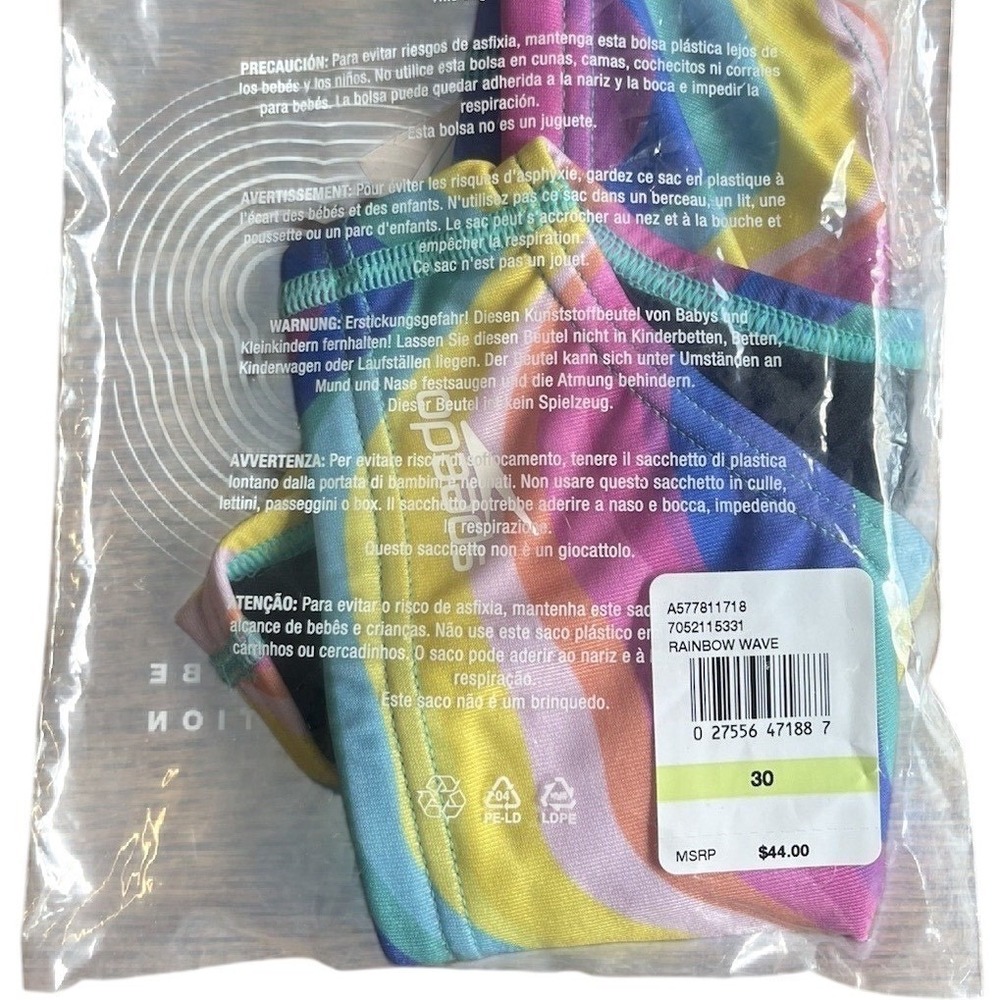 Speedo Mens Sz 30 Vibe Rainbow Wave Swim Brief Trunks Eco Endurance Recycled NWT - Picture 8 of 9